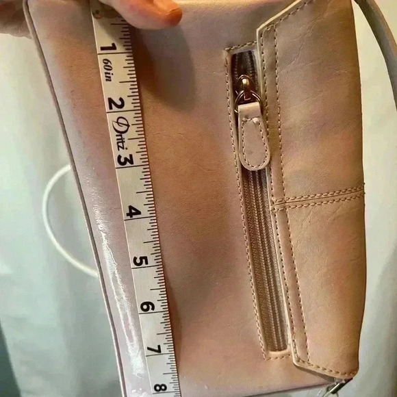 Liz Claiborne Leather Shoulder Bag Blush Pink - Picture 8 of 8